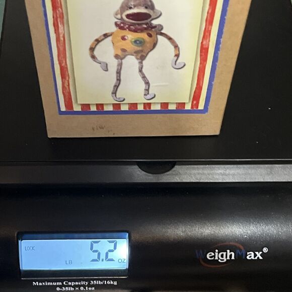 Penny McAllister Clown Sock Monkey Christmas Tree Ornament Yellow Red Polka Dots - Picture 14 of 14